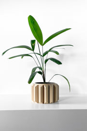 Fluted Drum Planter - 3D printed planter by Valence Objects