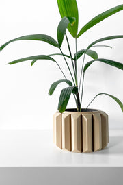 Fluted Drum Planter - 3D printed planter by Valence Objects