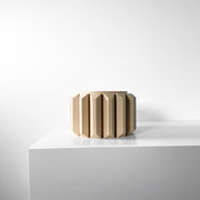 Fluted Drum Planter - 3D printed planter by Valence Objects
