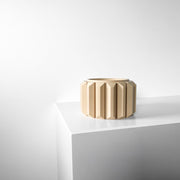 Fluted Drum Planter - 3D printed planter by Valence Objects