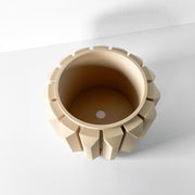 Fluted Drum Planter - 3D printed planter by Valence Objects