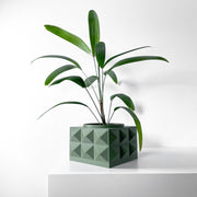 Faceted Cube Planter - 3D printed planter by Valence Objects