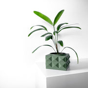 Faceted Cube Planter - 3D printed planter by Valence Objects