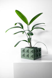 Faceted Cube Planter - 3D printed planter by Valence Objects