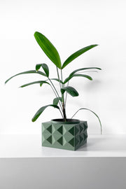 Faceted Cube Planter - 3D printed planter by Valence Objects