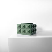 Faceted Cube Planter - 3D printed planter by Valence Objects