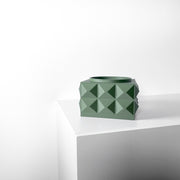 Faceted Cube Planter - 3D printed planter by Valence Objects