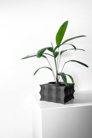 Wave Block Planter - 3D printed planter by Valence Objects