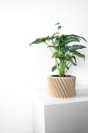 Spiral Rib Planter - 3D printed planter by Valence Objects