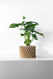Spiral Rib Planter - 3D printed planter by Valence Objects