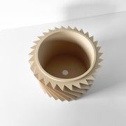 Spiral Rib Planter - 3D printed planter by Valence Objects