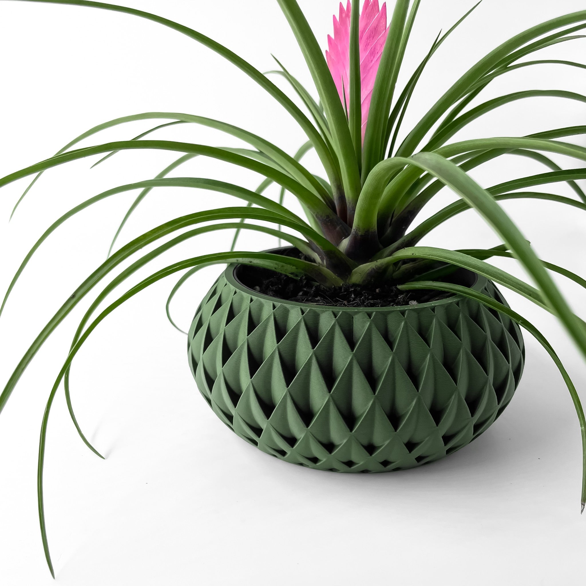 Quilted Basin Planter - 3D printed planter by Valence Objects