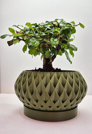 Quilted Basin Planter - 3D printed planter by Valence Objects