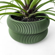 Ribbed Basin Planter - 3D printed planter by Valence Objects