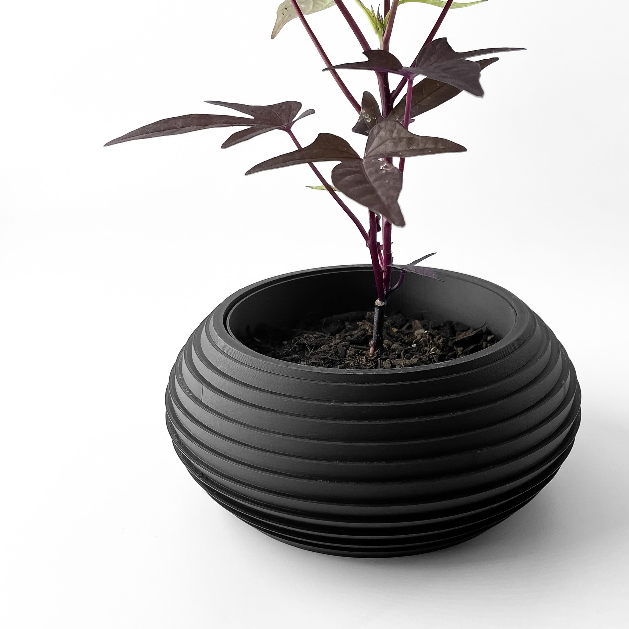 Ripple Bowl Planter - 3D printed planter by Valence Objects