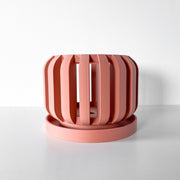 Slotted Block Orchid Planter - 3D printed planter by Valence Objects