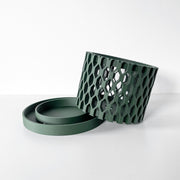 Woven Cage Planter - 3D printed planter by Valence Objects