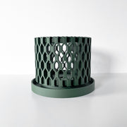 Woven Cage Planter - 3D printed planter by Valence Objects