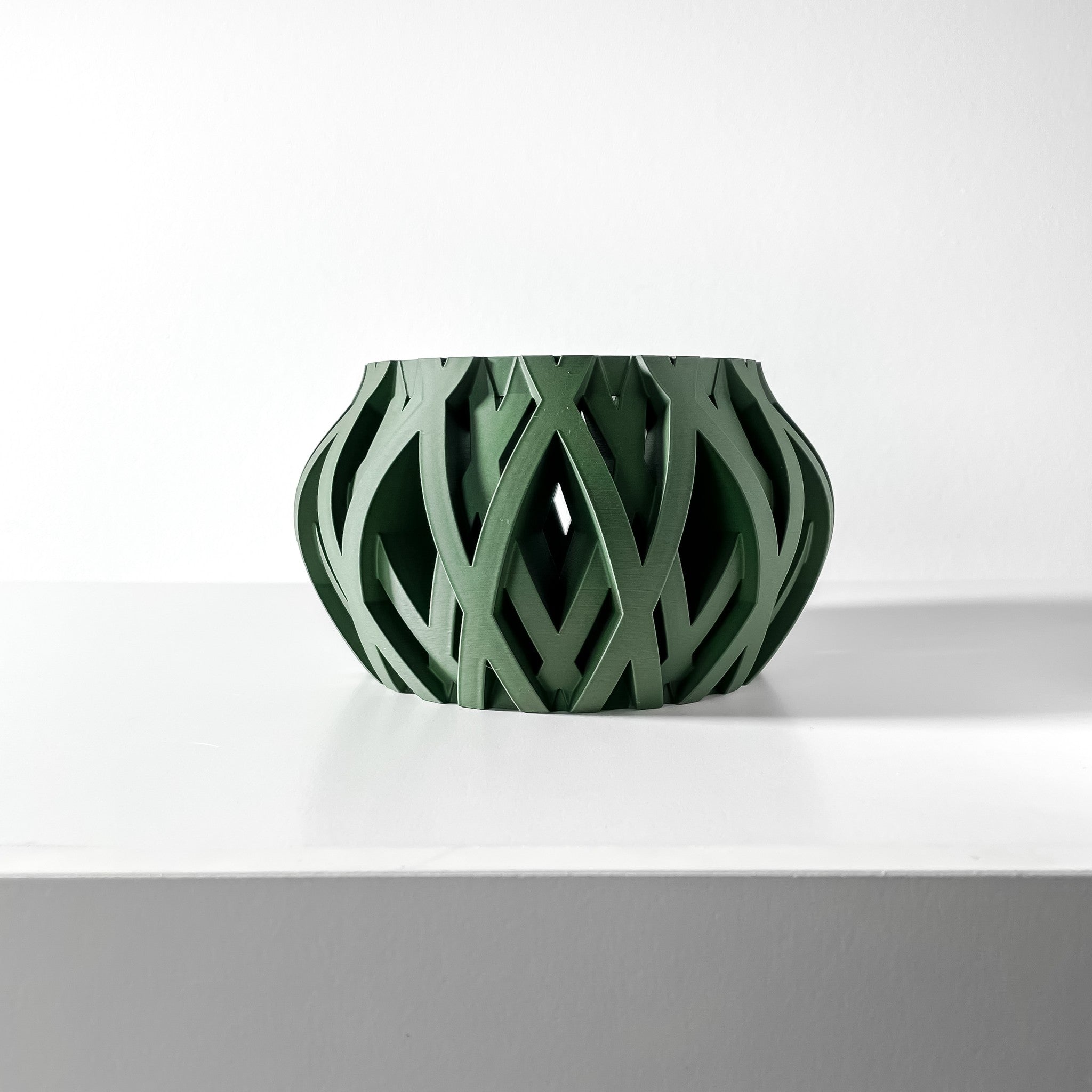 Swirl Lattice Orchid Planter - 3D printed planter by Valence Objects