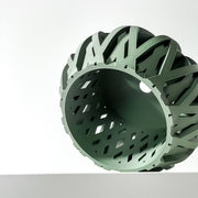 Swirl Lattice Orchid Planter - 3D printed planter by Valence Objects