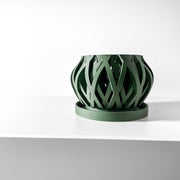 Swirl Lattice Orchid Planter - 3D printed planter by Valence Objects