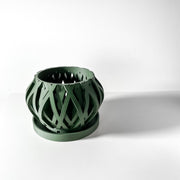 Swirl Lattice Orchid Planter - 3D printed planter by Valence Objects