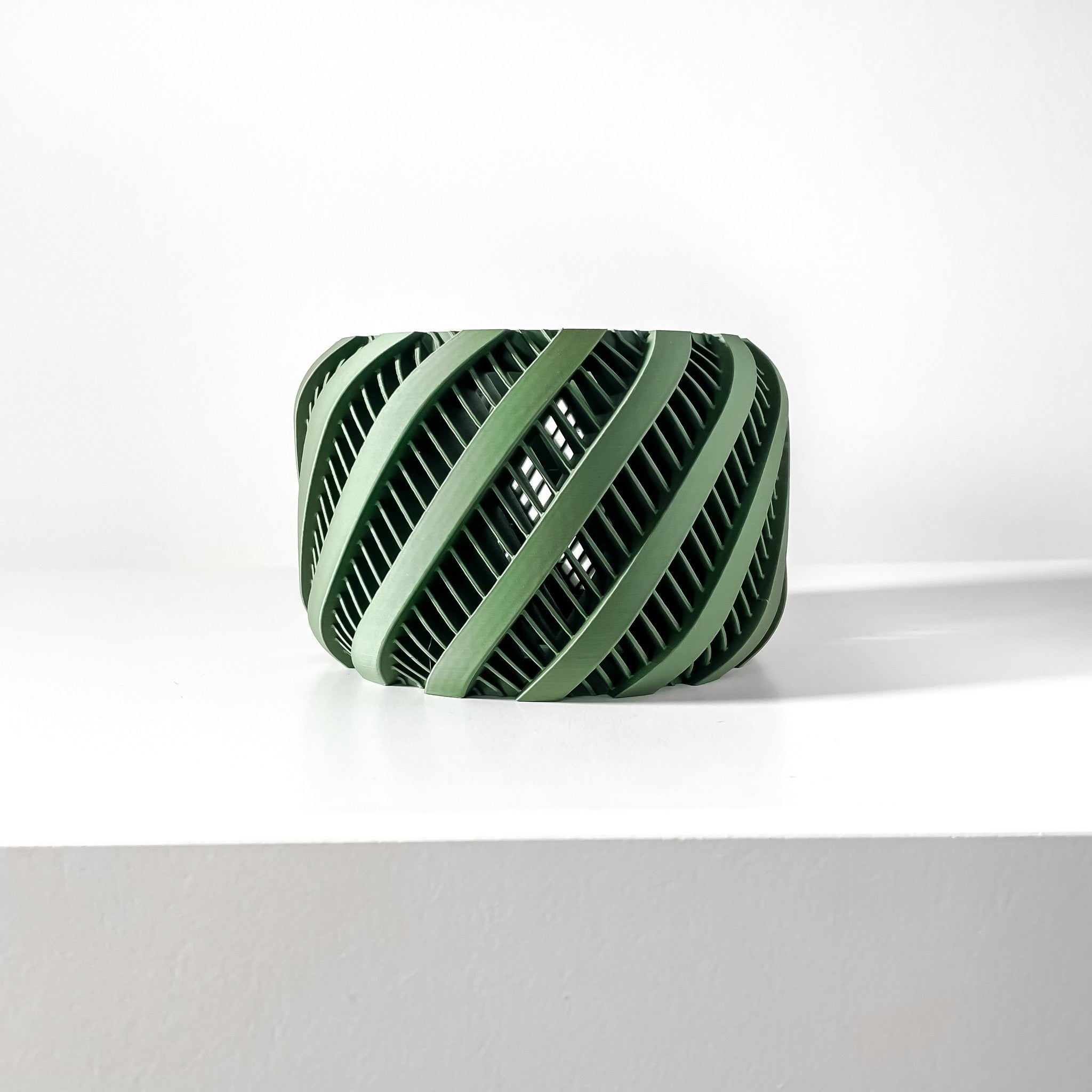 Ribbon Stripe Orchid Planter - 3D printed planter by Valence Objects