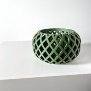 Diamond Drum Orchid Planter - 3D printed planter by Valence Objects