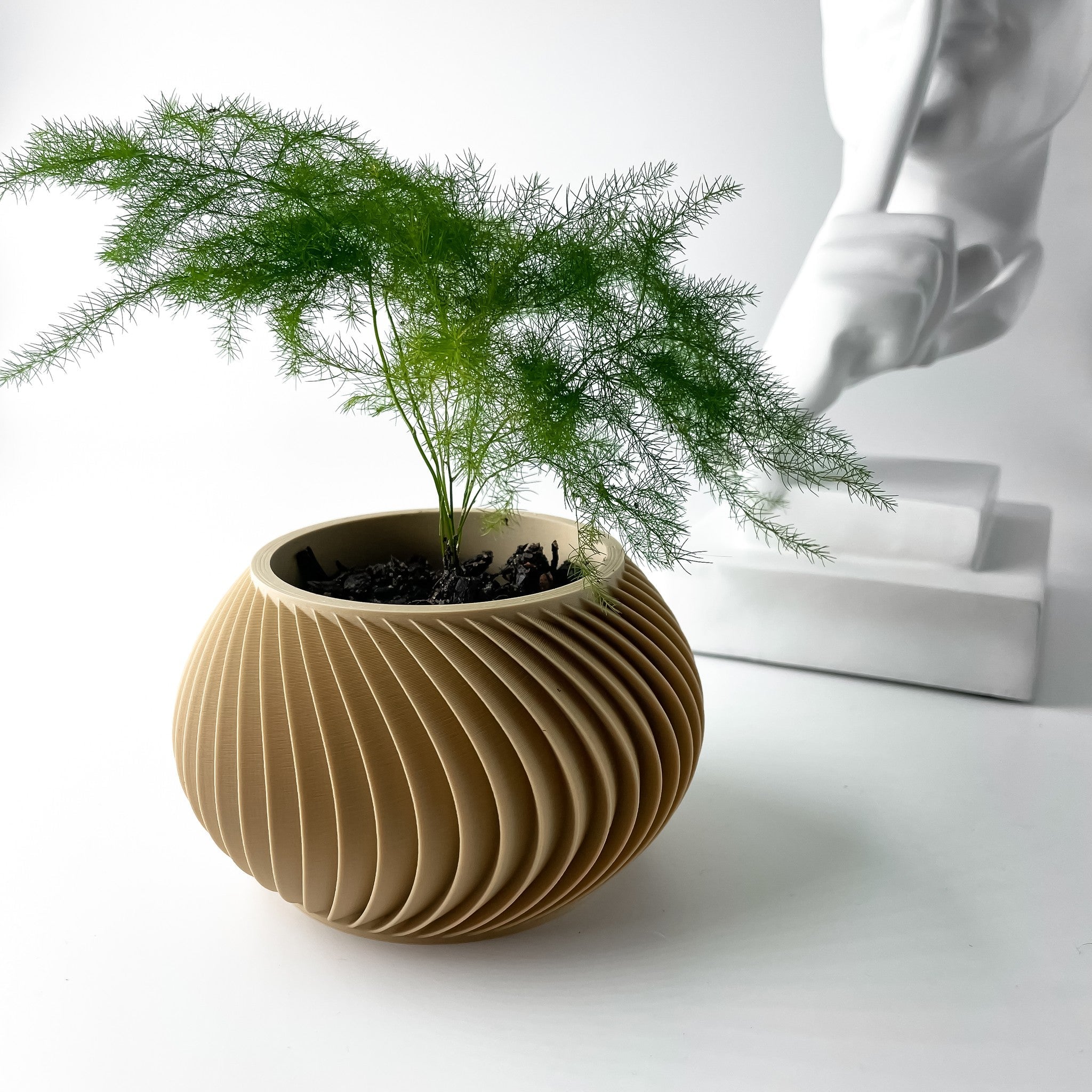Radial Fin Planter - 3D printed planter by Valence Objects