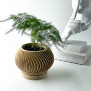 Radial Fin Planter - 3D printed planter by Valence Objects
