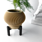 Radial Fin Planter - 3D printed planter by Valence Objects