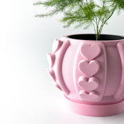 Heart Stud Planter - 3D printed planter by Valence Objects