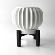 Fluted Lobe Planter - 3D printed planter by Valence Objects