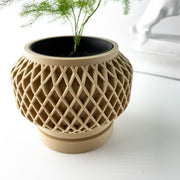 Crosshatch Bulb Planter - 3D printed planter by Valence Objects