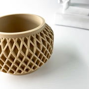 Crosshatch Bulb Planter - 3D printed planter by Valence Objects