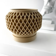 Crosshatch Bulb Planter - 3D printed planter by Valence Objects