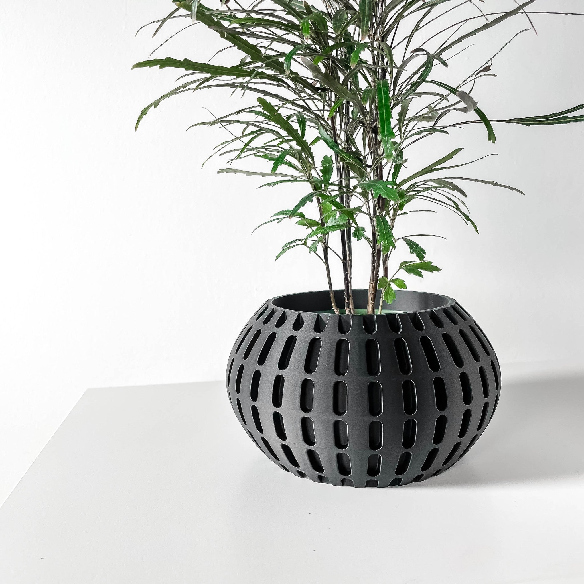 Square Lattice Planter - 3D printed planter by Valence Objects