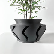 Wave Cut Planter - 3D printed planter by Valence Objects