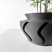Wave Cut Planter - 3D printed planter by Valence Objects