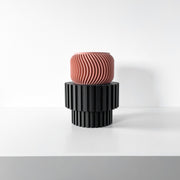 Slat Pedestal Display Stand - 3D printed planter by Valence Objects