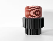 Slat Pedestal Display Stand - 3D printed planter by Valence Objects