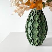 Diamond Oval Vase - 3D printed vase by Valence Objects