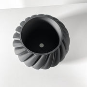 Swirl Rib Planter - 3D printed planter by Valence Objects