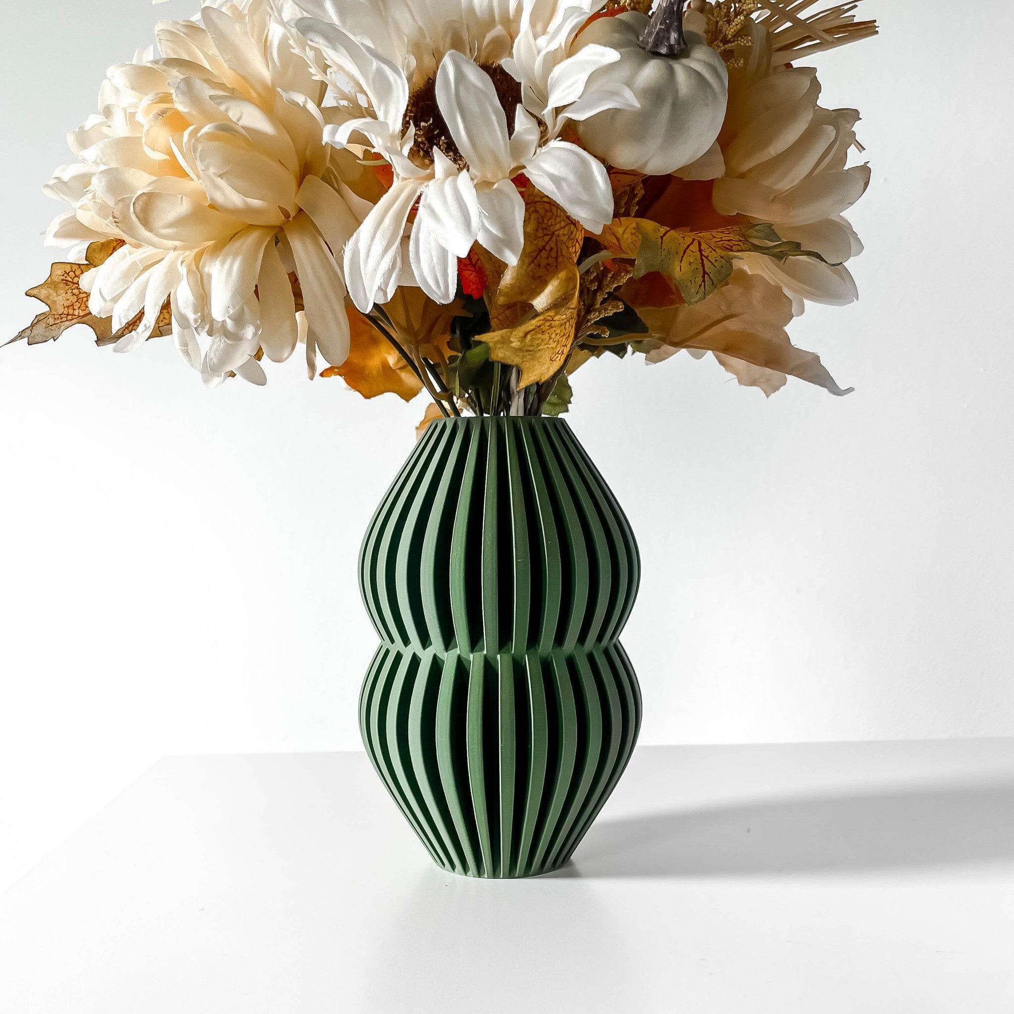 Rib Double Vase - 3D printed vase by Valence Objects