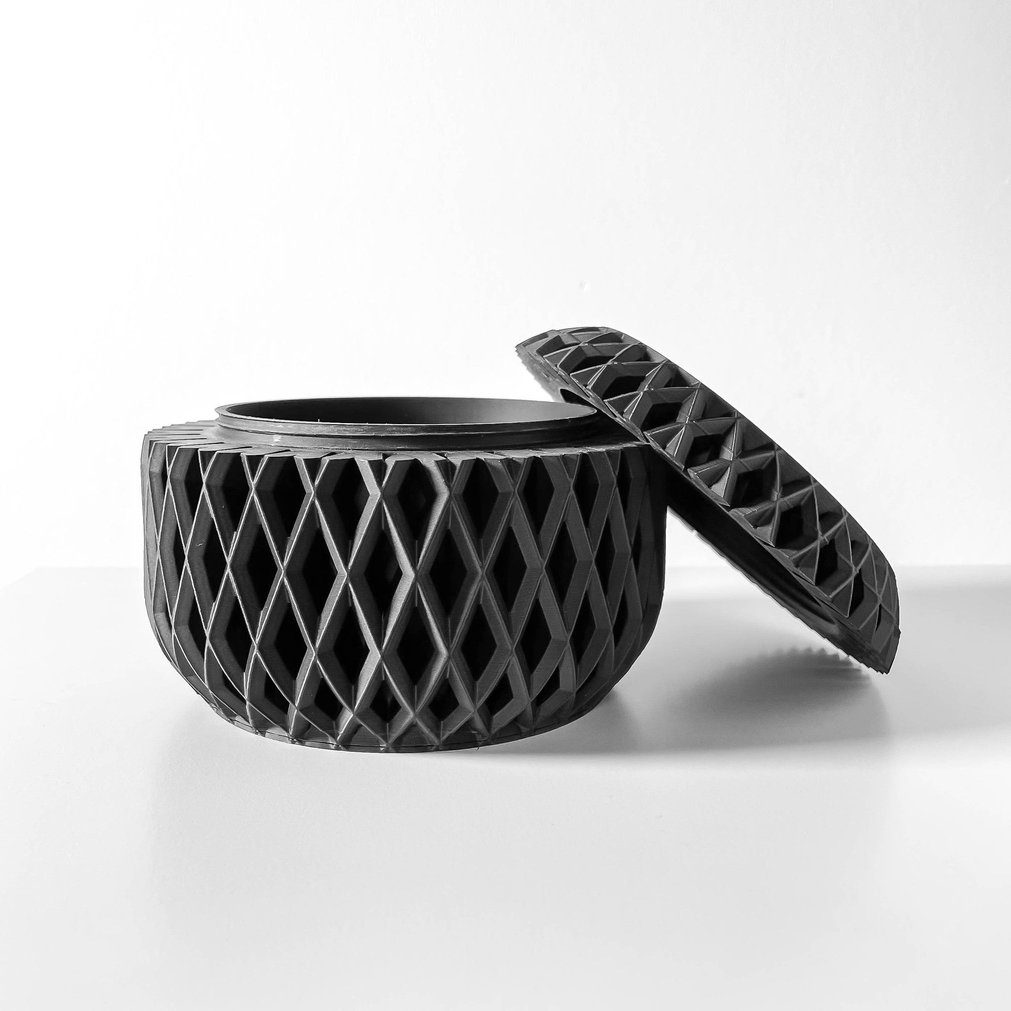 Quilt Jar - 3D printed storage jar by Valence Objects