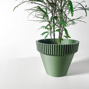 Rib Saucer Planter - 3D printed planter by Valence Objects