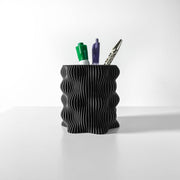 Wave Rib Pen Cup - 3D printed desk organiser by Valence Objects