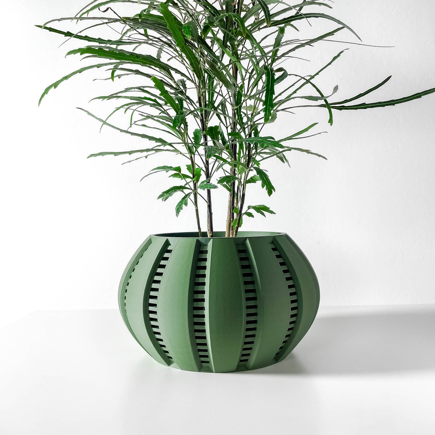 Reeded Globe Planter