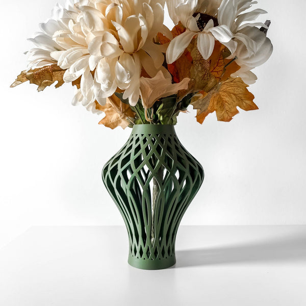 Lattice Hourglass Vase - 3D printed vase by Valence Objects