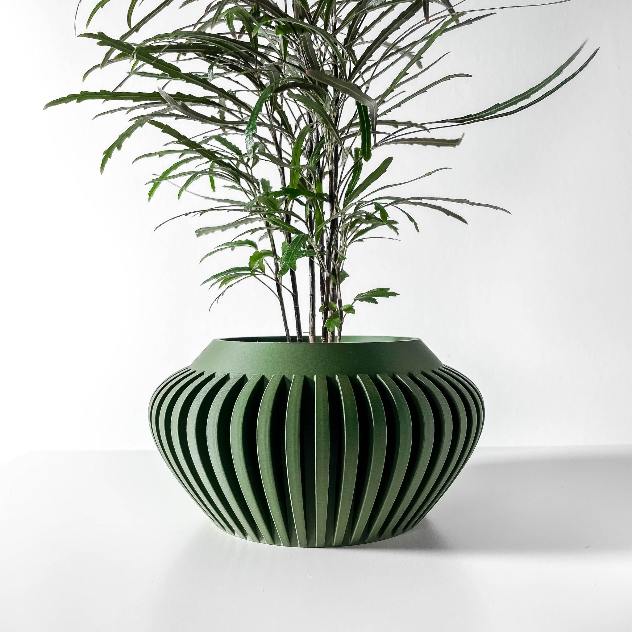 Slat Bowl Planter - 3D printed planter by Valence Objects